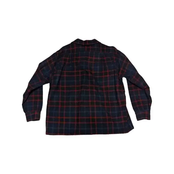 Vintage 70s Pendleton Field Shirt Button Down Plaid Red Blue Green Mens X-Large - Picture 2 of 5